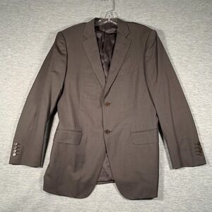 Canali Suit Jacket Mens 50 Brown Wool 2 Button Blazer Sport‎ Coat Made In Italy